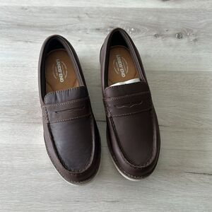 Lands End Comfort Casual Penny Loafer True Brown Leather 10 NWT IN BOX